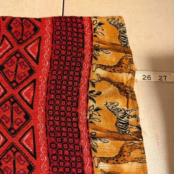 Vintage Notations Boho Safari Animal Print Top Blouse Women’s Large Rayon - Picture 9 of 9